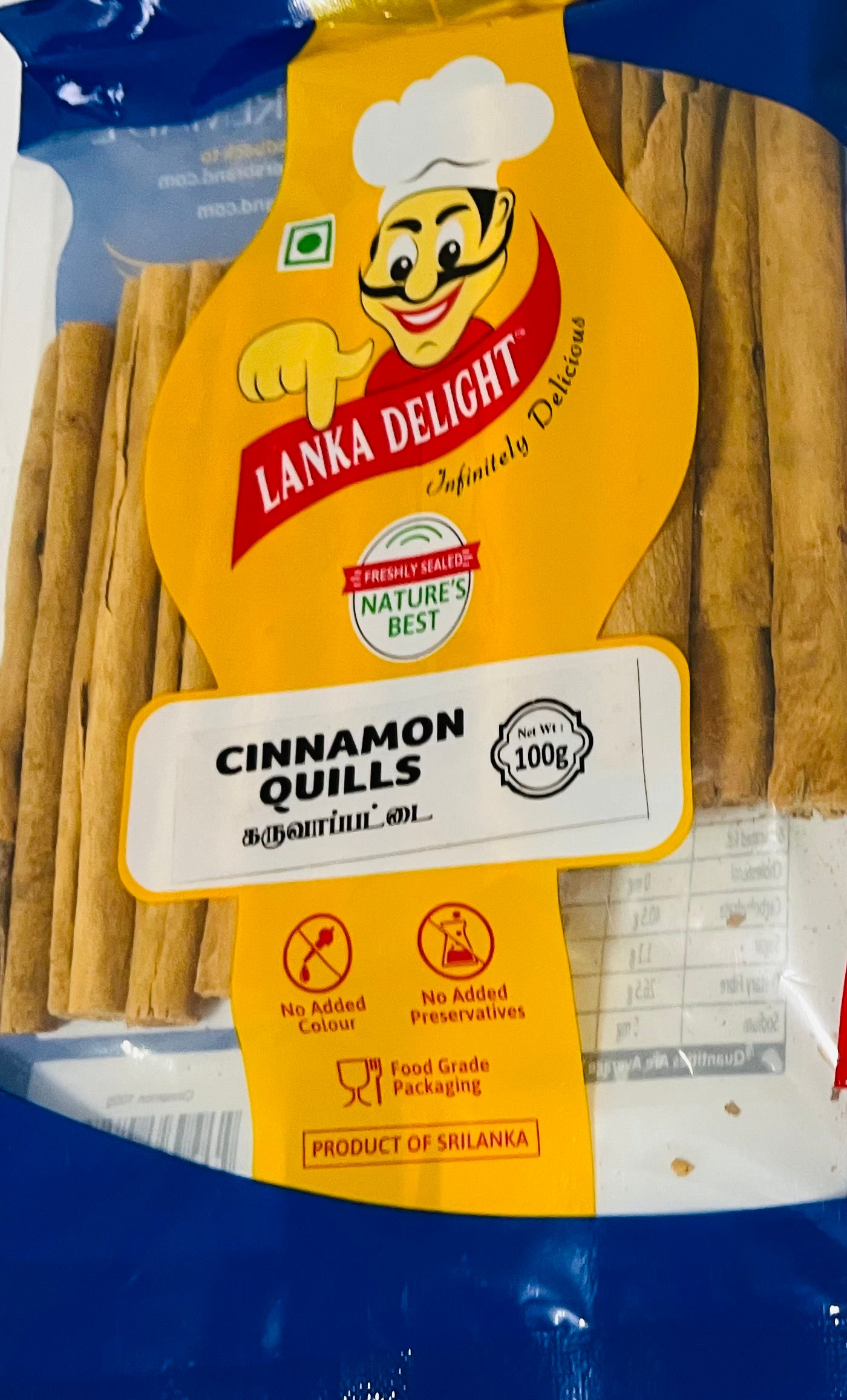 Lanka Delight Cinnamon Quills C4 100g