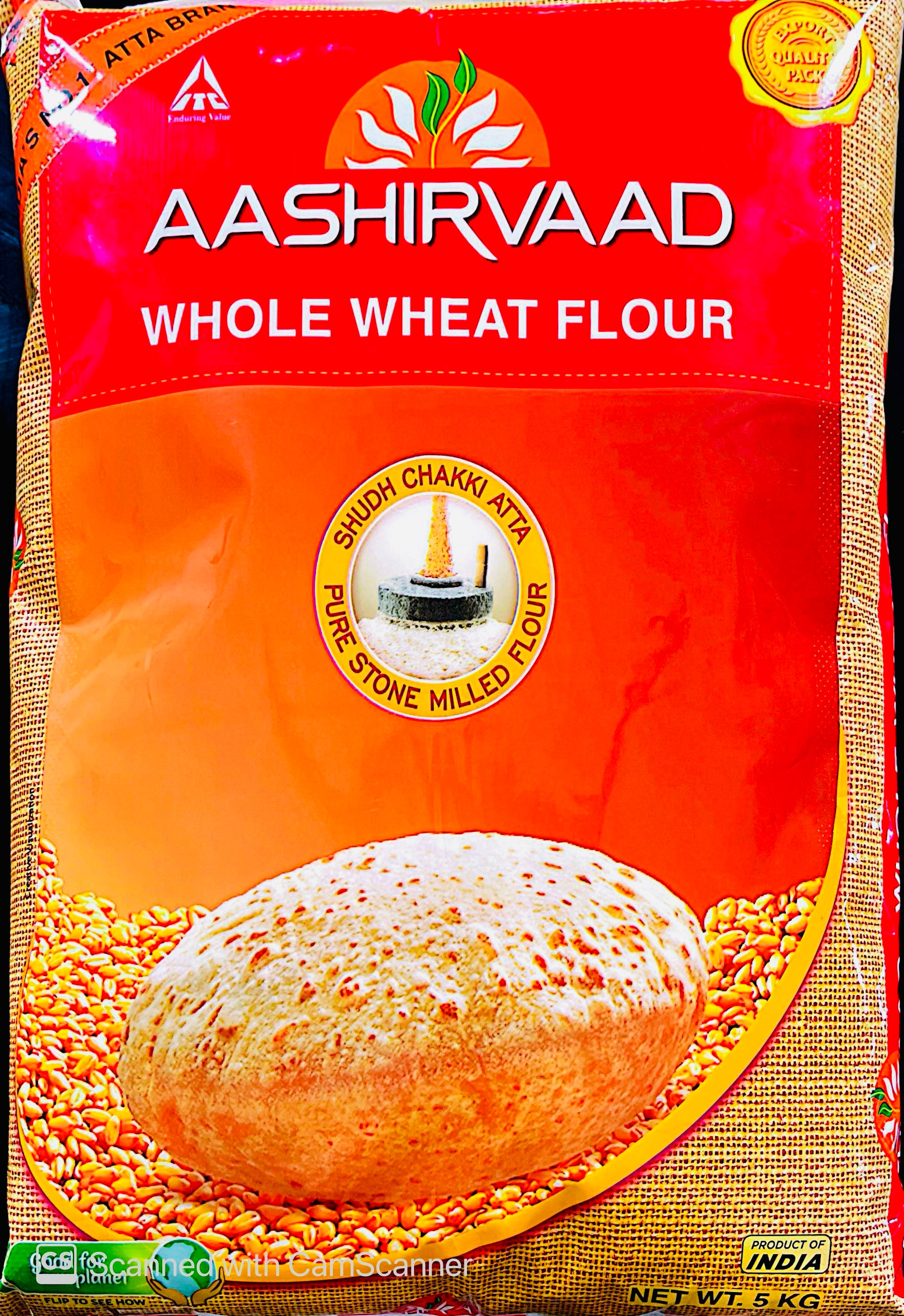 Aashirvaad Whole Wheat Flour 5 kg
